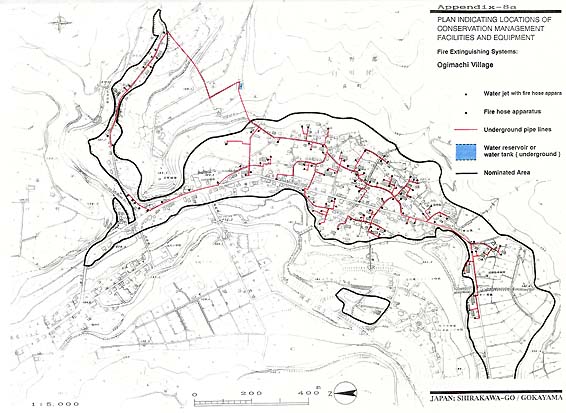 PLAN INDICATING LOCATIONS OF CONSERVATION MANAGEMENT FACILITIES AND EQUIPMENT